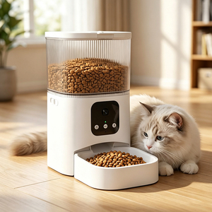 เครื่องให้อาหารสัตว์เลี้ยงอัตโนมัติแบบ WiFi พร้อมกล้อง  ควบคุมระยะไกล - Product Image 1
