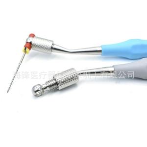 Soporte manual para limas endodónticas, mango para limas de conducto radicular, instrumento manual gris y azul con certificación CE - Product Image 2