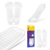 Semelles intérieures en gel de silicone confortables avec soutien de la voûte plantaire pour chaussures plates, talons bas, habillées et décontractées pour femmes (tailles 6-10)