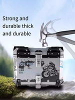 Boîte à bagages arrière pour moto 45L en alliage d'aluminium, coffre universel pour moto, rangement arrière, prix d'usine, livraison directe
