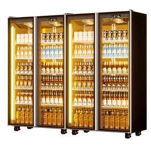 Sugornie Upright <span class=keywords><strong>4</strong></span> 도어 디스플레이 유리 도어 냉각 디저트 케이크 디스플레이 냉장고 음료 디스플레이 바/레스토랑 용 - Product Image 1