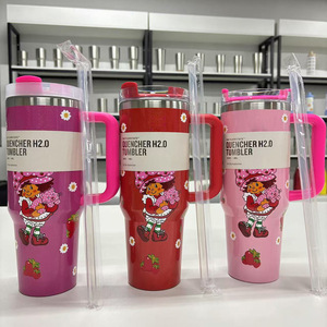 बड़ी क्षमता सुंदर स्टेनलेस स्टील टंबलर कार्यालय और घर का उपयोग कार के साथ विशाल कप - Product Image 1