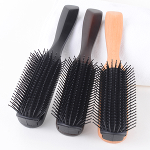 Coussin d'air détachable 9 rangées amovible droite large dent douche cheveux bouclés peigne <span class=keywords><strong>Denman</strong></span> <span class=keywords><strong>brosse</strong></span> - Product Image 1