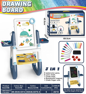 ITTL 3 en 1 Niños Caballete multifuncional Tablero de dibujo de pie Juguete - Product Image 6