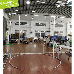 Tissu de tension de logo d'impression personnalisé polychrome <span class=keywords><strong>Dressing</strong></span> Pop up à langer portable cabine d'essayage avec rideaux - Product Image 4