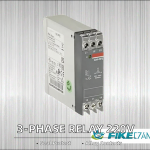 Relais de surveillance triphasé miniature industriel 220V pour armoires de commande et équipements d'automatisation usage général - Product Image 2