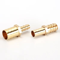 Réducteur de raccord de tuyau barbelé 2 voies en laiton pleine grandeur/égal connecteur droit pagode tuyau barbe OD 2.5 3 4 5 6 8 10 12 14 16-32mm