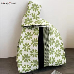 2023女性用冬 & 秋ニットフラワーハンドバッグ手作りかぎ針編みトートバッグ女性用 - Product Image 5