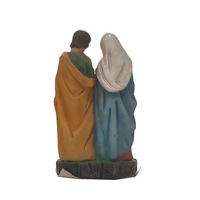 Statue de la Sainte Famille en résine peinte à la main, modèle de crèche, décoration de Noël pour la maison
