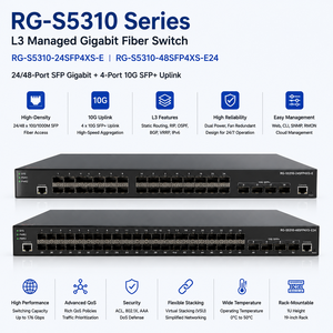 Commutateur réseau d'entreprise 10G SFP+ géré L3 à 48 ports en fibre optique Gigabit Ru Ijie RG-S5310-24SFP4XS-E RG-S5310-48SFP4XS-E24 - Product Image 4