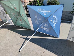 Paraguas de poste medio de marca de lujo resistente, paraguas impermeable para piscina de Patio, paraguas de verano con impresión <span class=keywords><strong>Digital</strong></span> interior - Product Image 4