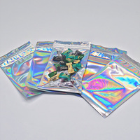 Op maat gedrukte 4x6 zilveren regenboog ziplock snackstandtas, food grade holografische verpakking voor baby- en dierenvoer, plastic zak met zip sluiting
