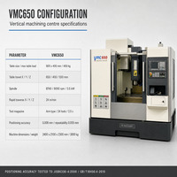 Centre d'usinage vertical CNC VMC650, broche BT40 8000 tr/min, fraiseuse 3 axes, déplacement 650x400x550mm, 24 outils ATC pour moules