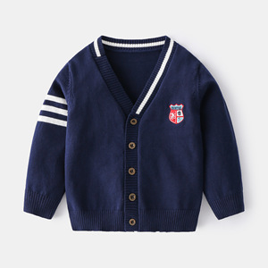 Style coréen Preppy décontracté à la mode <span class=keywords><strong>Cardigan</strong></span> à manches longues pour les jeunes enfants printemps nouveau bouton de veste pour garçons à simple boutonnage - Product Image 6