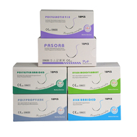 JNCMED Vicryll Polyglactin 910 PGLA Suture chirurgicale synthétique tressée résorbable stérile avec aiguille, toutes tailles personnalisables