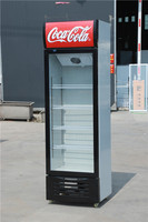 Vitrine réfrigérée verticale pour supermarché, congélateur à porte vitrée, refroidisseur ouvert pour boissons
