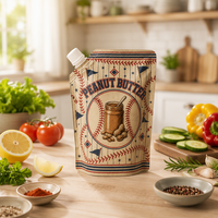 Pochette souple personnalisée avec bec verseur en PET/PA/PE de qualité alimentaire pour l'emballage du beurre de cacahuète