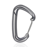 Mousqueton en aluminium en forme de D certifié CE 22kN pour l'escalade professionnelle, équipement de sécurité, équipement de sauvetage en plein air, connecteur