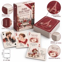 Cartes à jouer personnalisées écologiques et recyclables pour la Saint-Valentin, pour des rendez-vous romantiques et des jeux de boisson - Portraits personnalisés, boîte personnalisée