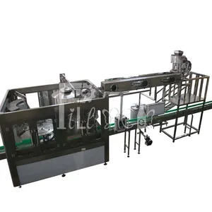 Bottle Washing Filling Capping Equipment / Plant / Machine Mineral Water Plastic 3L / 5L / 10L 2 in 1 Plc+touch Screen 4-8 Kw