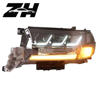 Nouvel ensemble de phares avec projecteurs LED à trois yeux 12V 55W pour Land Cruiser 2016-2018 pour la modification