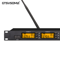 Mikrofon Genggam Dinamis Nirkabel GTSVSOMA BK6400 dengan Peredam Kebisingan Pola Kardioid Konstruksi Logam Konektor XLR
