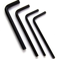 Llave Allen de Acero con Recubrimiento de Óxido Negro en Tamaños de 1/16, 5/64, 7/64, 1/8, 3/32, 9/64, 5/32, 3/16 y 7/32 Pulgadas