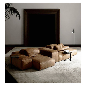 Divano Modulare Minimalista Italiano JXT in Tessuto Cashmere di Agnello, Design per Hotel e Casa Vacanze - Product Image 4