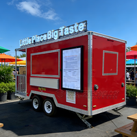 Remorque alimentaire mobile d'extérieur, fabrication directe, camion de nourriture américain en acier personnalisé avec véranda, à vendre dans le monde entier