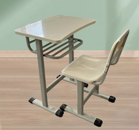 Bureau et chaise de classe bon marché pour un seul étudiant, table et chaise pour l'école primaire, mobilier scolaire