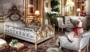 Set Camera da Letto di Lusso Francese per Bambini, Mobili per Bambini, Letto per Bambini in Legno Massello - Product Image 2