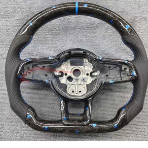 Pour Volkswagen <span class=keywords><strong>7</strong></span>ème génération GTI R Line MK7 <span class=keywords><strong>Golf</strong></span> <span class=keywords><strong>7</strong></span> toutes les séries peuvent être améliorées volant en Fiber de carbone VW LED RPM - Product Image 4