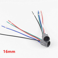 Connecteur de bouton en métal douille pour câblage de lampe, connecteur de câble de lumière stable de 2 à 6 fils de 16mm 19mm 22mm 25mm