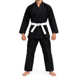 Customized OEM Black BJJ Gi Men Ultra Light Pearl Weave Brazilian Jiu-Jitsu <b>Kimonos</b> Grappling Uniform Suit with <b>White</b> Belt - Product Image 1