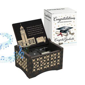 Caja Musical Personalizable de 18 Notas con Manivela, Mecanismo Yunsheng, Canción Personalizada Hecha en China, Perfecta para Regalos de Graduación 2026 - Product Image 1