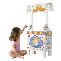 Kit de Bricolage 3D Personnalisable pour Enfants : Kiosque à Glaces en Carton à Colorier – Jouet Éducatif pour Stimuler l'Imagination des Enfants
