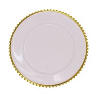 Assiette Ronde en Mélamine Blanche Haut de Gamme Style Occidental pour Entreprises, 100% Mélamine, Compatible Micro-ondes, Motif Uni, Vente en Gros
