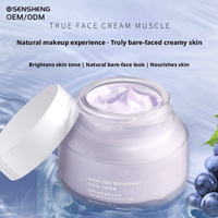 Crème de Nuit Hydratante Éclaircissante Anti-Taches OEM Beauté Lavande Pépins de Raisin Glycérine pour Femmes Tous Types de Peau Or