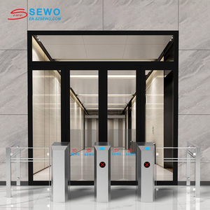 SEWO Full <strong>Height</strong> Sliding Turnstile <strong>Gate</strong> With <strong>RFID</strong> Card <strong>Reader</strong> for Gym Pedestrian Access Control System - Product Image 6