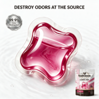 Capsules de lessive haute performance concentrées à base d'enzymes, décomposeurs d'odeurs de fumée, capsules de lavage professionnelles directement de l'usine