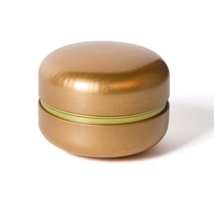 Small Round Metal Canister Golden Colors Custom Tea Packing Tin Box with Round Lid - Product Image 3