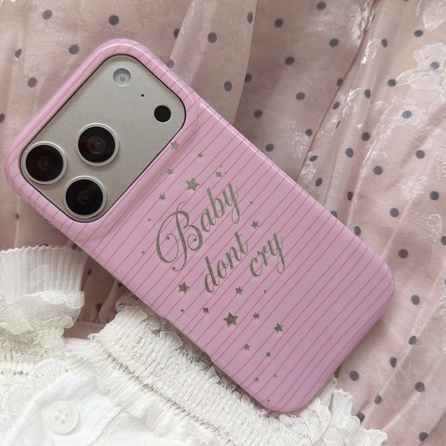 Creative INS Style Double-layer IMD pink Lines English Trendy Phone case for iPhone 17 Pro Max Phone case iPhone 16 iphone 15