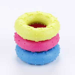 Durable TPR Donut-Shaped Chew Toy for Dogs Teeth Cleaning and Grinding Training Toy Bite Resistant Footprints Design - Product Image 2
