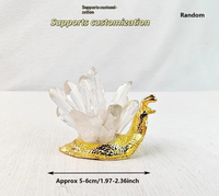 Ornement artisanal DIY en pierre brute de cristal naturel, barre de quartz blanc en forme d'escargot, pour la maison, le bureau, les mariages et les anniversaires, transfrontalier