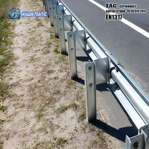 รั้วกั้นถนนเหล็กแบบ W-Beam สำหรับทางหลวง  แผ่นกั้นป้องกันการชน  ขนาด 3 มม.  ชุบกัล<span class=keywords><strong>ว</strong></span>าไนซ์  สำหรับงานก่อสร้างถนน - Product Image 2
