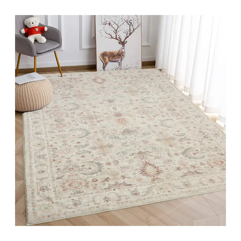 China Factory Vintage Persian Design 3d Printing Carpets Rugs Non Slip backing Area Rugs for Home Living Room