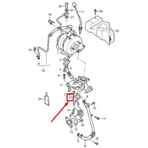 Joint de moteur en métal de numéro de pièce de moteur d'automobile <span class=keywords><strong>à</strong></span> haute température pour le turbocompresseur <span class=keywords><strong>diesel</strong></span> de <span class=keywords><strong>Porsche</strong></span> <span class=keywords><strong>Cayenne</strong></span> 957 / 958 / 970 3.0L - Product Image 3