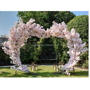 Matrimonio eventi di celebrazione oggetti di scena fiore artificiale albero decorativo del cancello del fiore a forma di cuore <span class=keywords><strong>sfondo</strong></span> di fiori per la decorazione di nozze - Product Image 6