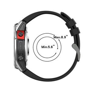 Factory Soft <b>Watch</b> Straps Breathable Silicone Bands 22mm <b>Watch</b> Bands Compatible for Garmin Fenix7x 7 7s QuickFIT Connectors - Product Image 5