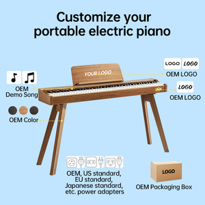 TERENCE P37 Professional 88-Key Upright Digital Piano Hammer Action <b>Keyboard</b> with 3-Pedal Home Piano CE PSE Certified - Product Image 4
